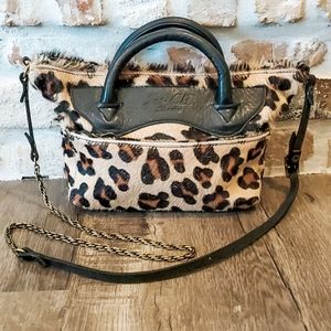 Jas M.B. Leopard Leather Crossbody Small Bag